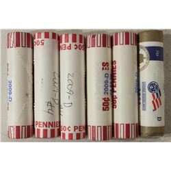 6-50 CENT ROLLS OF 2009-D PRESIDENCY LINCOLN CENTS