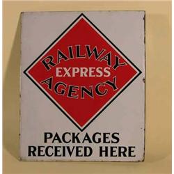Porcelain Sign for Railway Express Agency