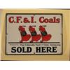 Image 1 : Porcelain CF and I Coal Sign