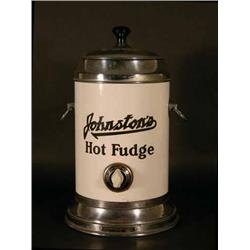 Johnsons Hot Fudge Porcelain Dispenser