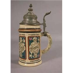 1/2 Liter Stein With Playing Card Design gambling