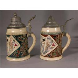 Two 1/2 Liter German Steins gambling