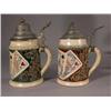 Image 1 : Two 1/2 Liter German Steins gambling