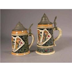 Two 1/2 Liter German Steins gambling