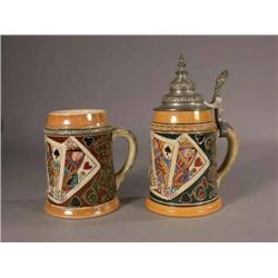 Two 1/2 Liter German Steins gambling