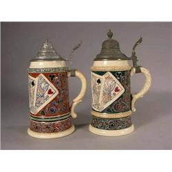 Two 1/2 Liter German Steins gambling