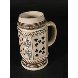1/2 Liter Stein With Playing Card Design gambling