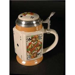 Beer Stein - High Relief Playing Card Design gambling