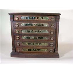 "Clarks" 6 Drawer Spool Cabinet