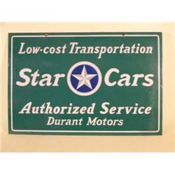 "Stars Cars" Porcelain Sign