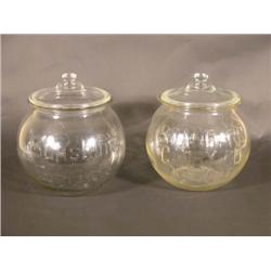 Two Glass Store Jars