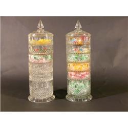 Two Six-Section Candy Bowls