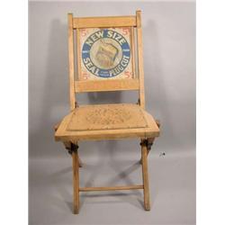 Folding Wood Chair Advertising Tobacco