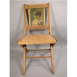 Folding Wood Chair Advertising Tobacco