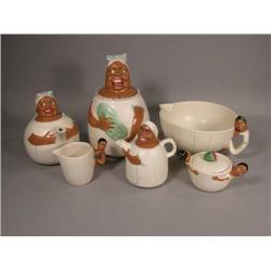 6 pc Weller Pottery - "Mammy" Pattern