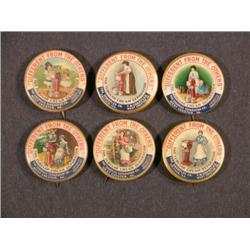 6 "Tubular" Cream Separator Pinbacks