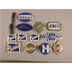 14 Very Early Enameled Automobile Plaques