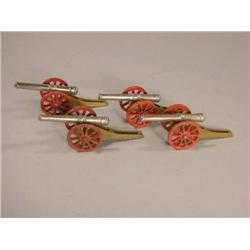 Four Military Cast Iron Toy Cannons