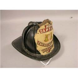 Black Firemans Helmet 8"