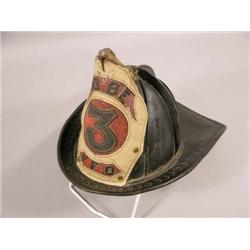 Black Firemans Helmet