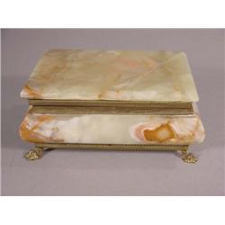 Onyx Footed Jewelry Box