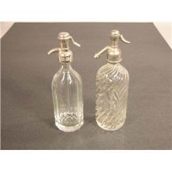 Two Miniature Seltzer Bottles