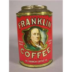 Franklin Coffee Tin, 3 Lbs