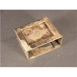 Gaffed, Nickel Silver, Faro Dealer"s Box