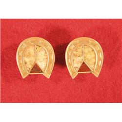 Pair Of Gold Quartz Cuff Links
