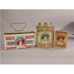 Three Dixie Queen Tobacco Items