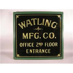 Reversed Glass Sign From The Watling Building