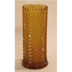 Amber Glass Straw Holder