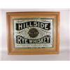 Image 1 : Reversed On Glass Sign For Hillside Rye Whiskey