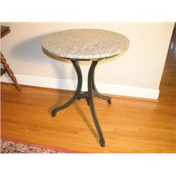 Small Granite-Top Ice Cream Table