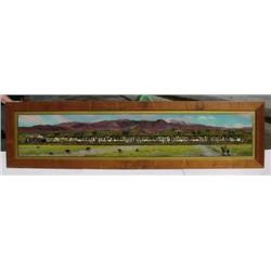 Rock Island Railroad Reverse Glass Sign