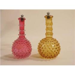 Two Hobnail Barber Bottles