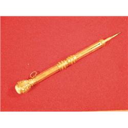 Gold Mechanical Pencil With Quartz