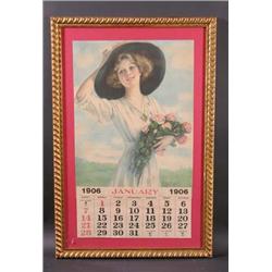 1906 Calendar - Beautiful Lady
