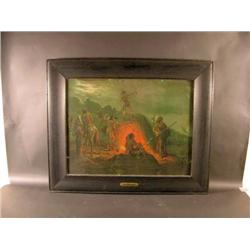"The Flaming Arrow" Late 1800s Print