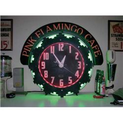 1930s Neon Clock/Pink Flamingo