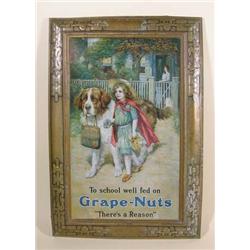 "GrapeNuts" Self-Framed Tin Sign
