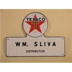 "Texaco" Die Cut/Porcelain Sign