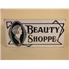 Image 1 : "Beauty Shoppe" Porcelain Sign