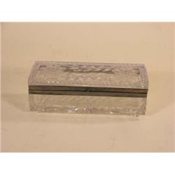 Cut Glass Ladies Glove Box
