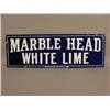 Image 1 : Porcelain Sign Marble Head White Lime