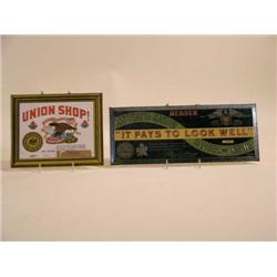 Two Barber Shop Trade Signs