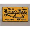 Image 1 : Porcelain Sign For Youngs Hats