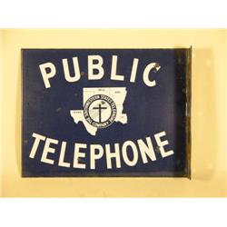 "Public Telephone" Porcelain Sign