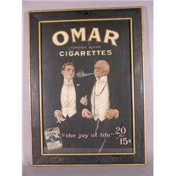 Paper Sign For Omar Cigarettes