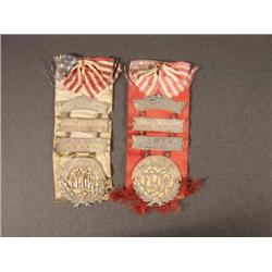 Two Firemans Ribbon Medals